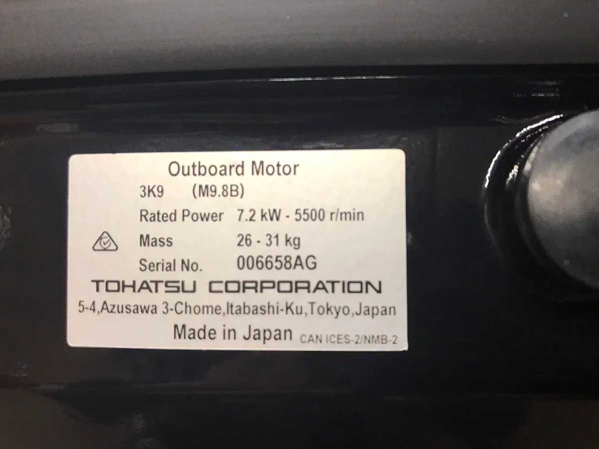 New Tohatsu 9.8/18 2 stroke in stock - Image 2