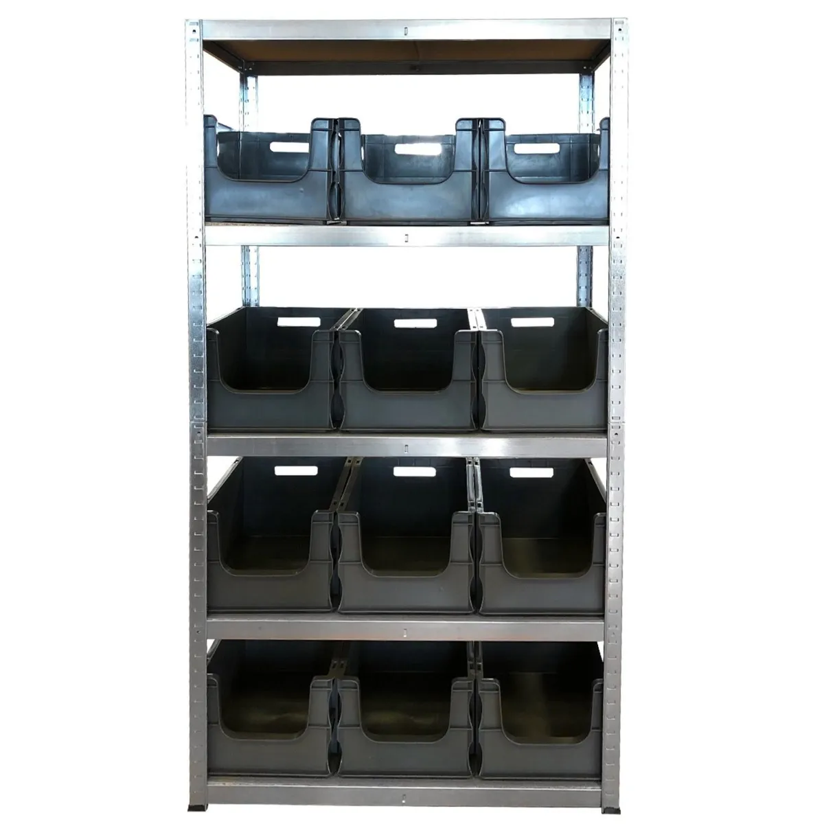 Shelving with 12 Containers