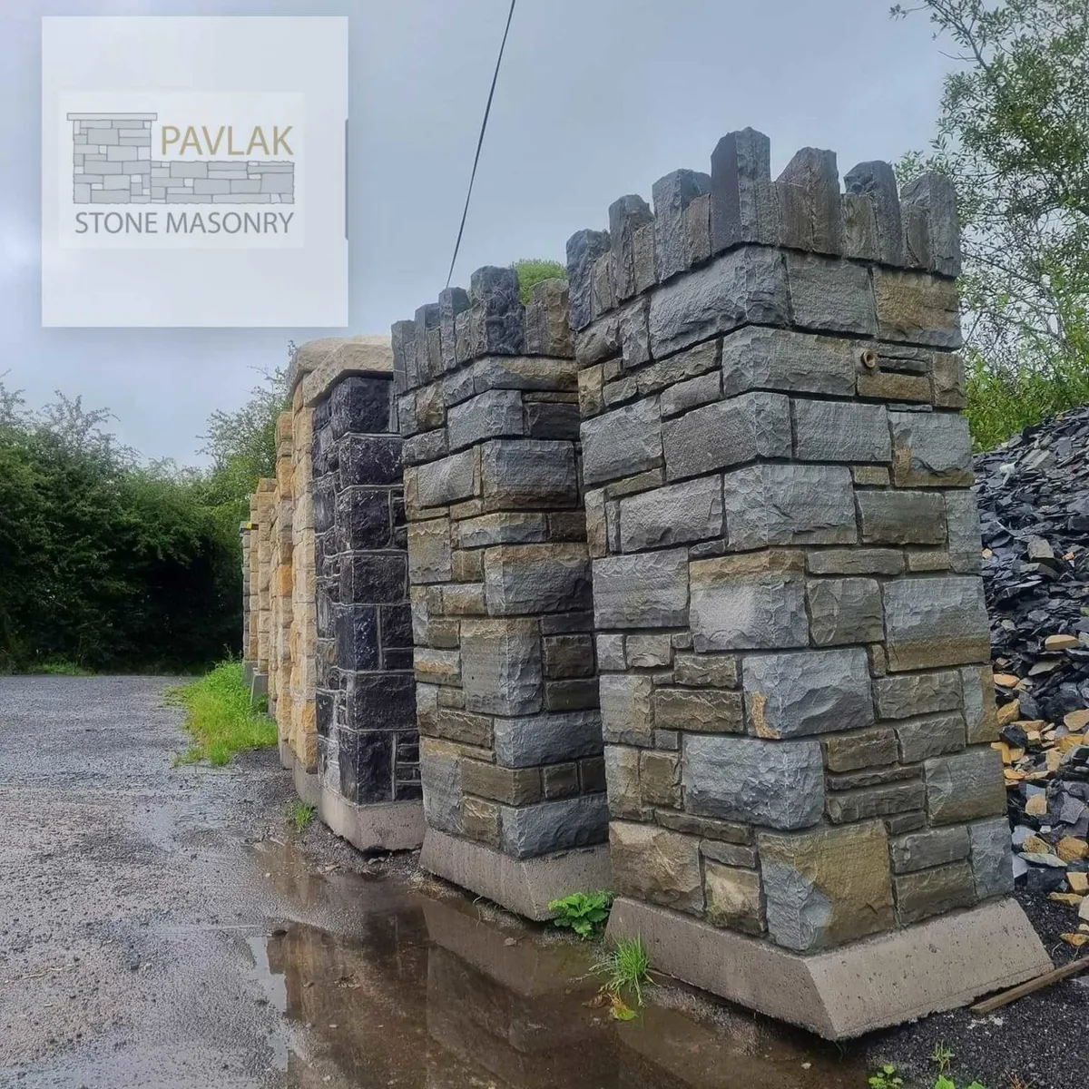 Natural Stone Entrance Pillars - Image 2