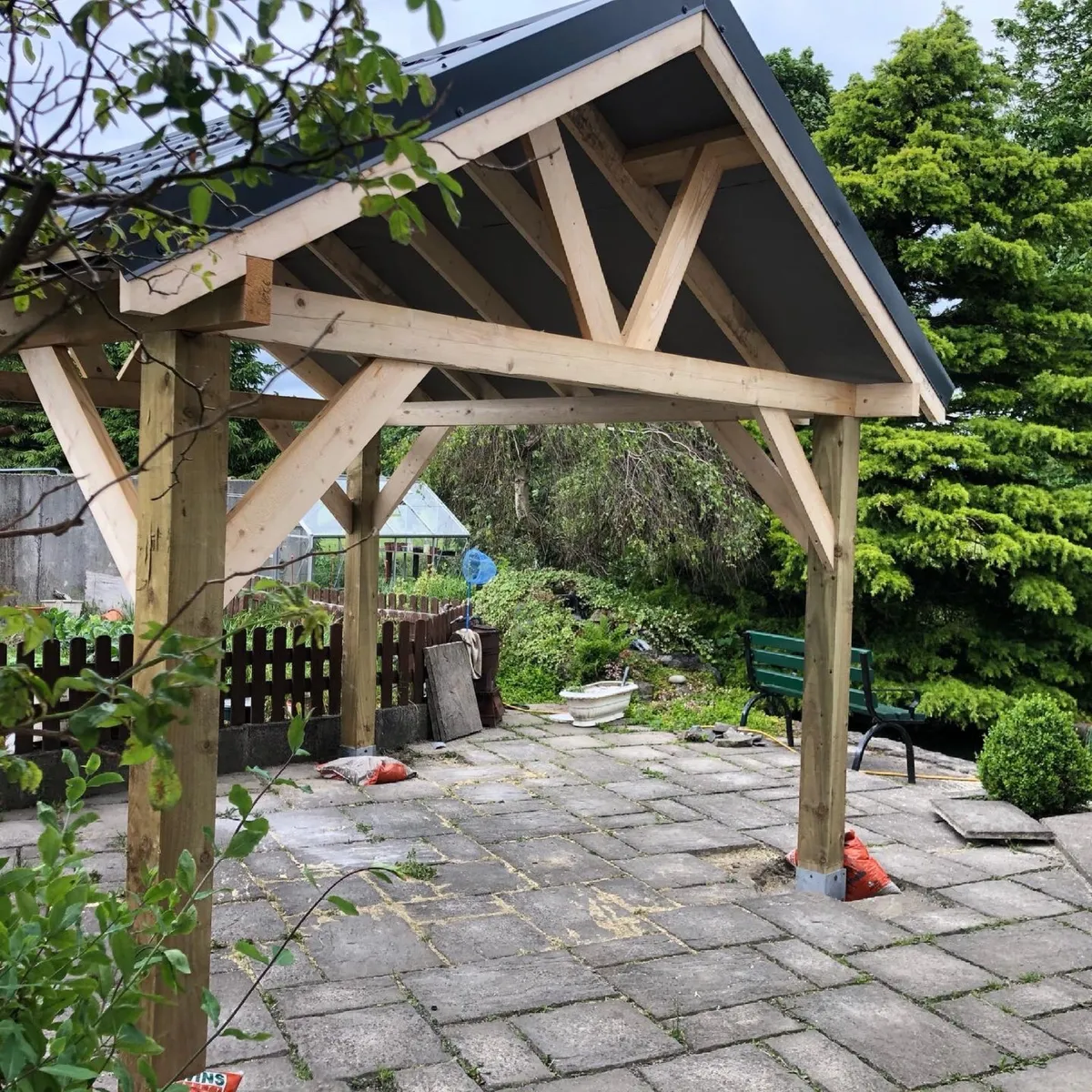 4.2mx4.2m wooden/timber gazebo - Image 3