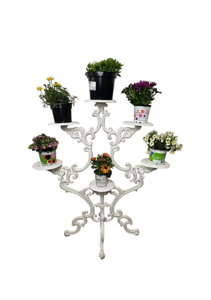 CAST IRON 6 STAND PLANT STAND - Image 1