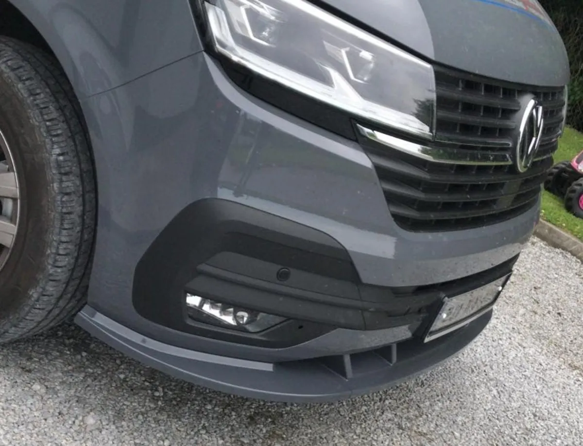 VW T6.1 Transporter ABS Gloss Black Front Spoiler - Image 3