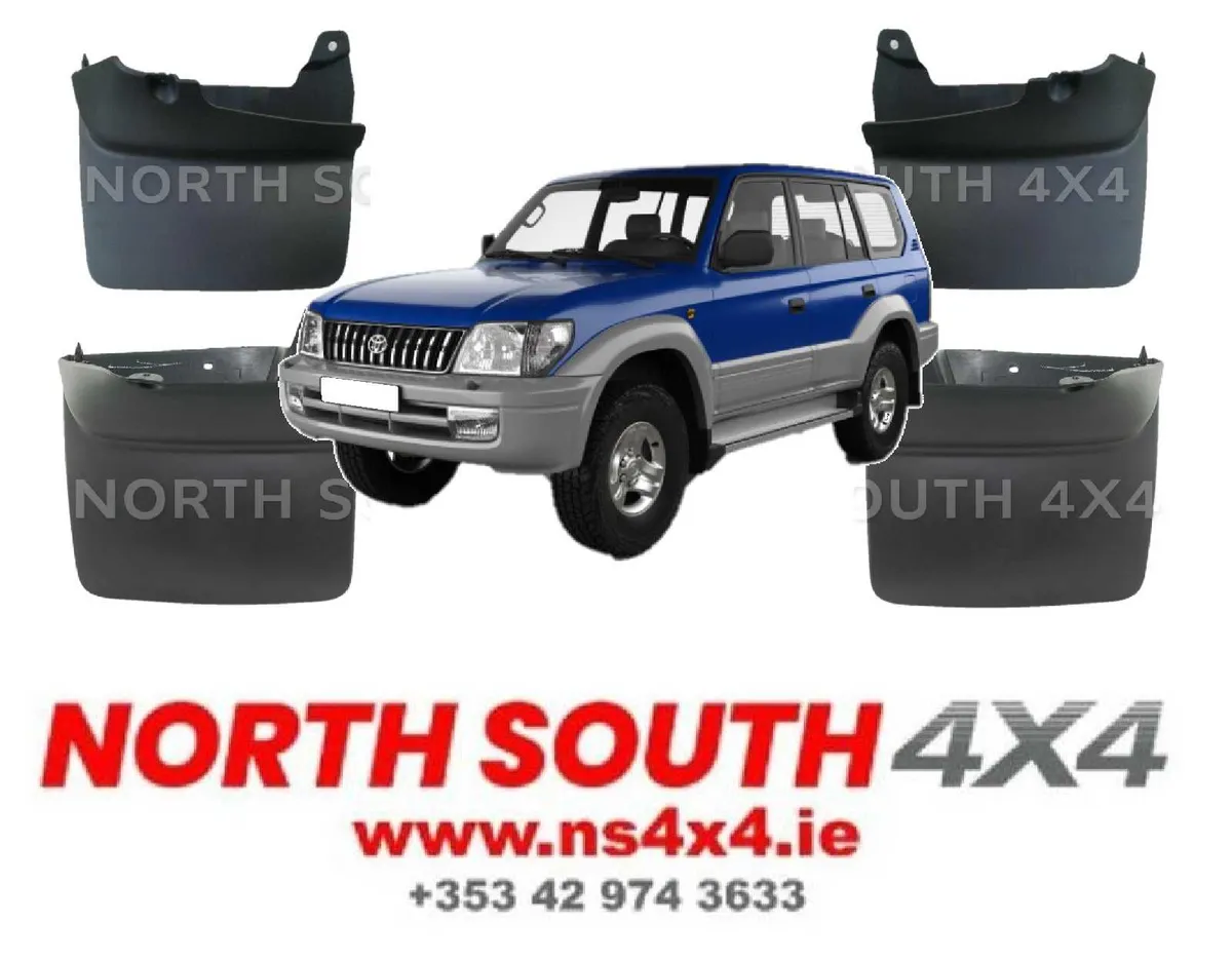 Mud flaps sold as singles or set for Land Cruiser