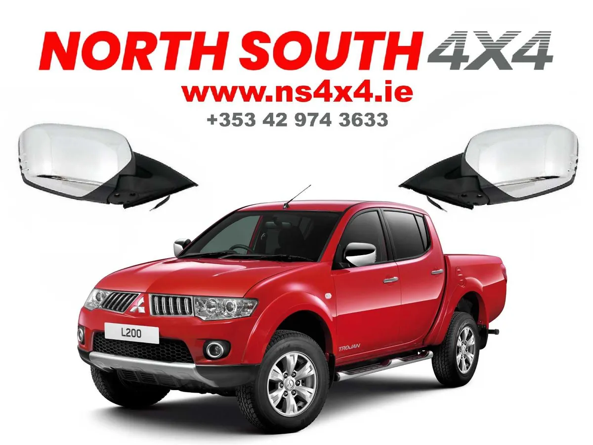 Mitsubishi L200 chrome wing mirrors 2006-2014 - Image 1