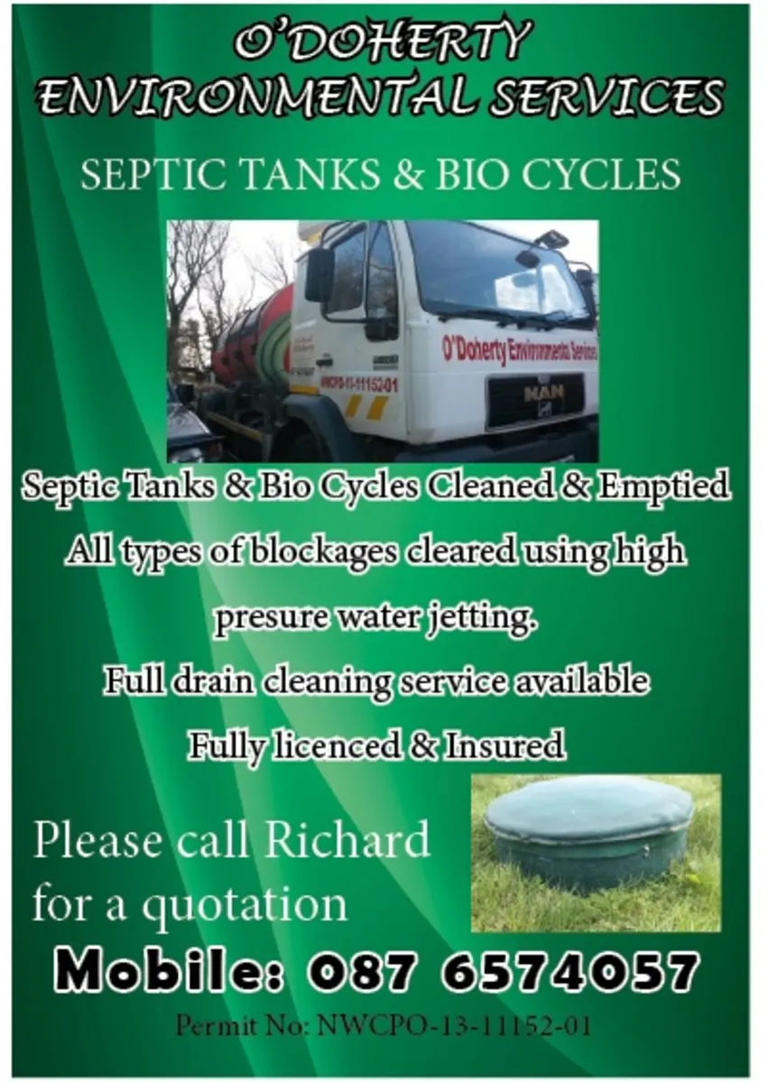 SEPTIC TANKS & BIO-CYCLES EMPTIED - Image 2