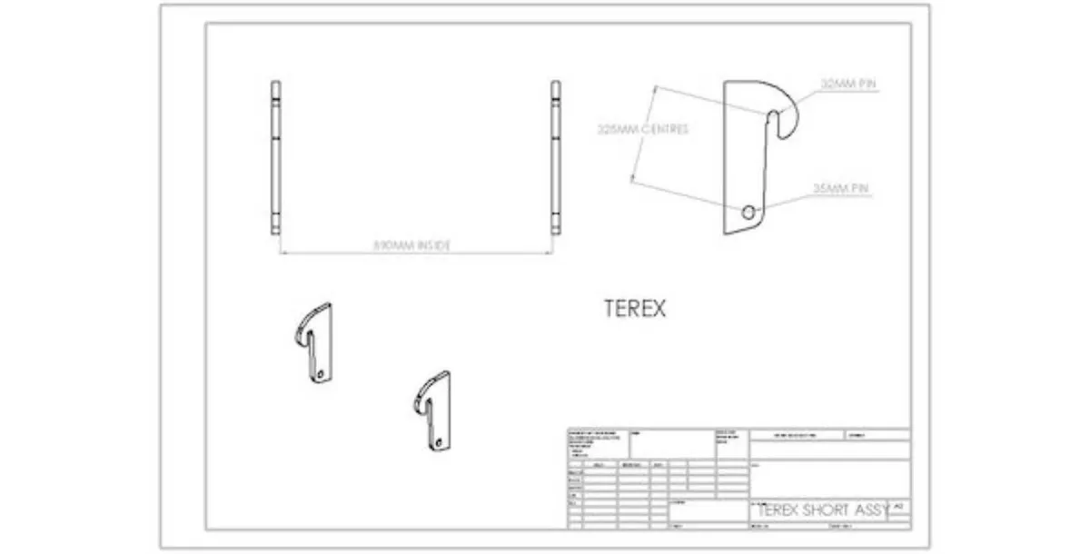 Loader bracket for Terex