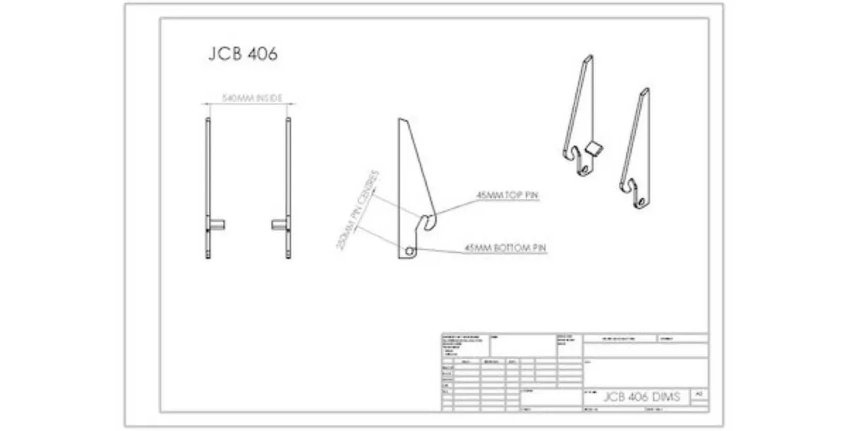 Loader bracket for JCB(406/407/408/more below) - Image 1