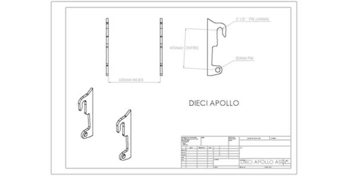 Loader brackets (Dieci Apollo)