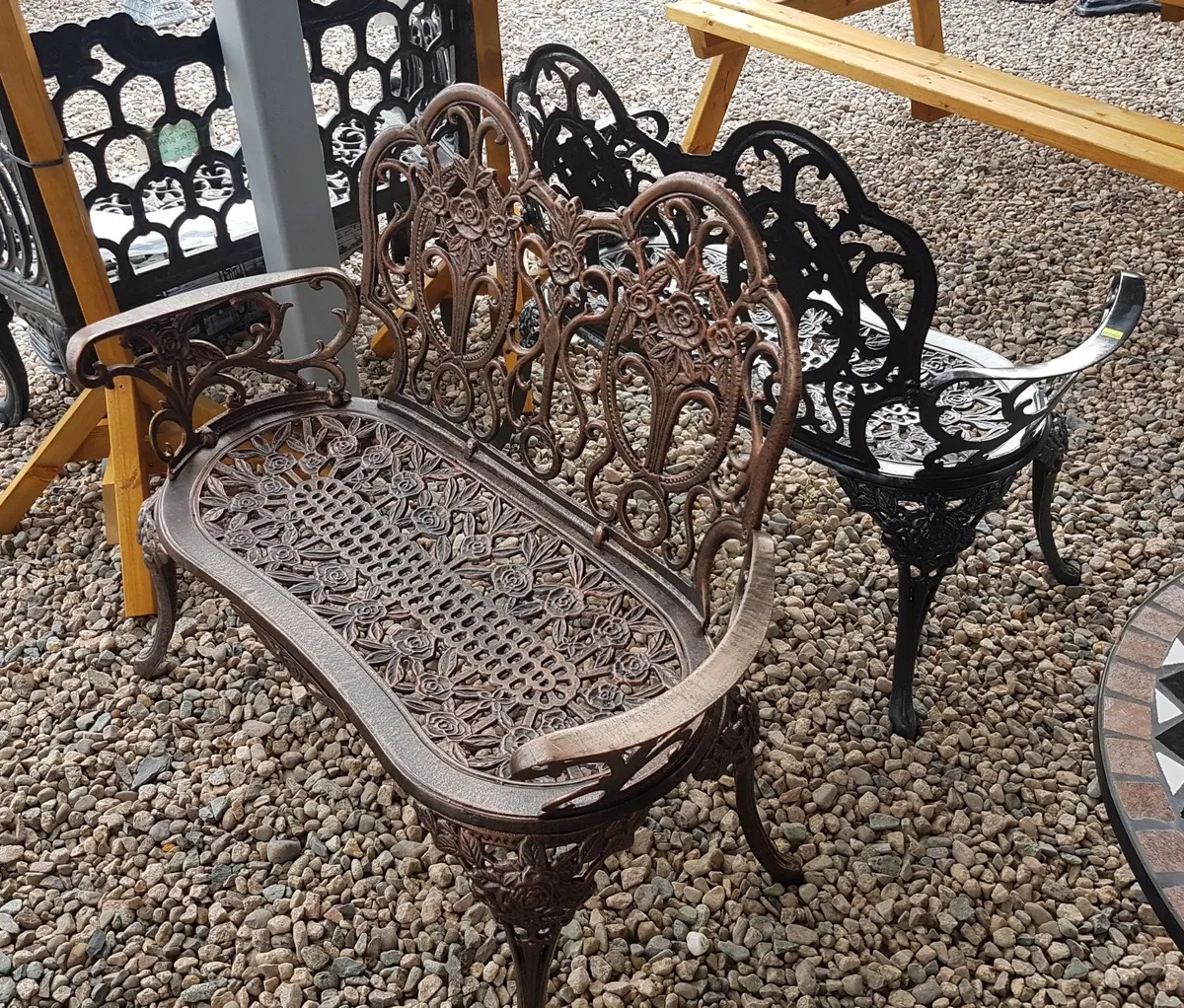 new 2 and 3 seater cast & aluminium garden benches for sale in Co