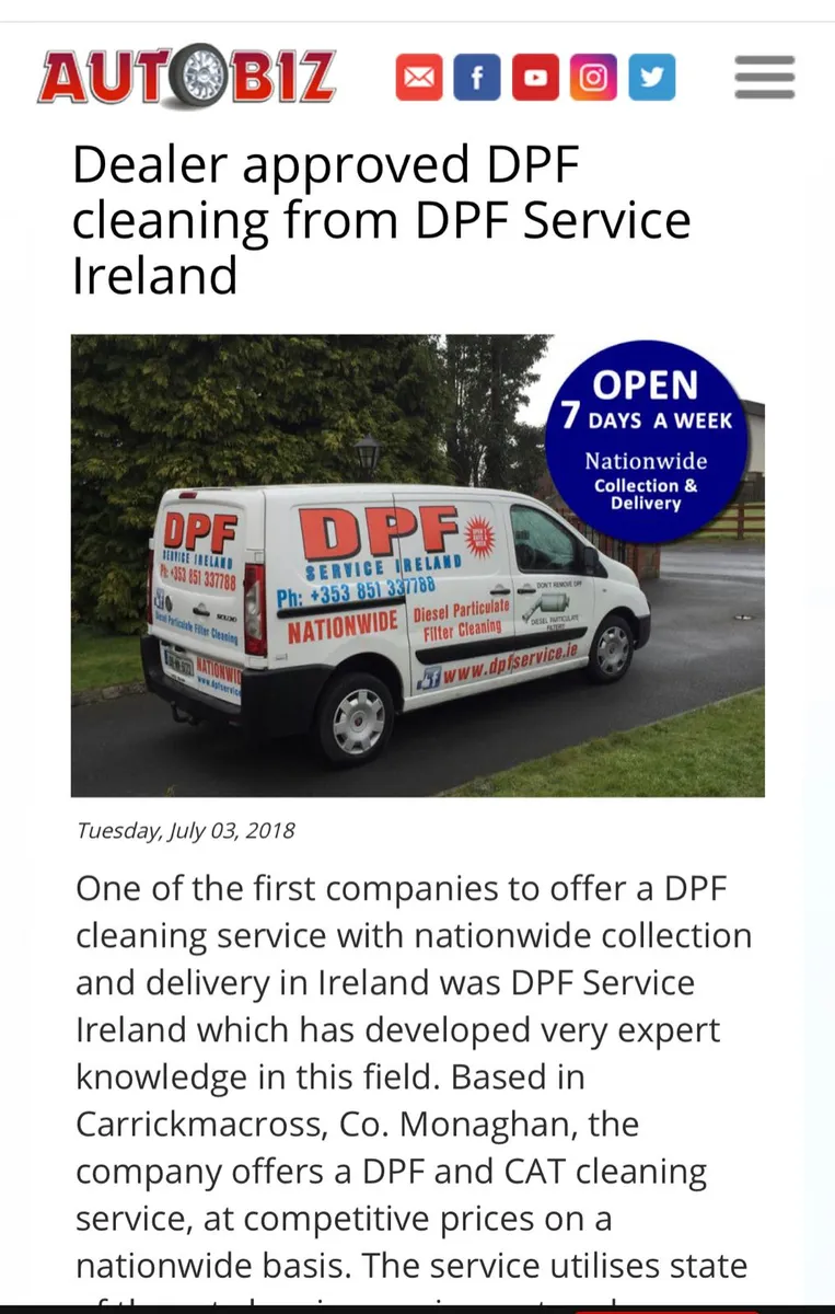 Factory DPF cleaning Nationwide collection