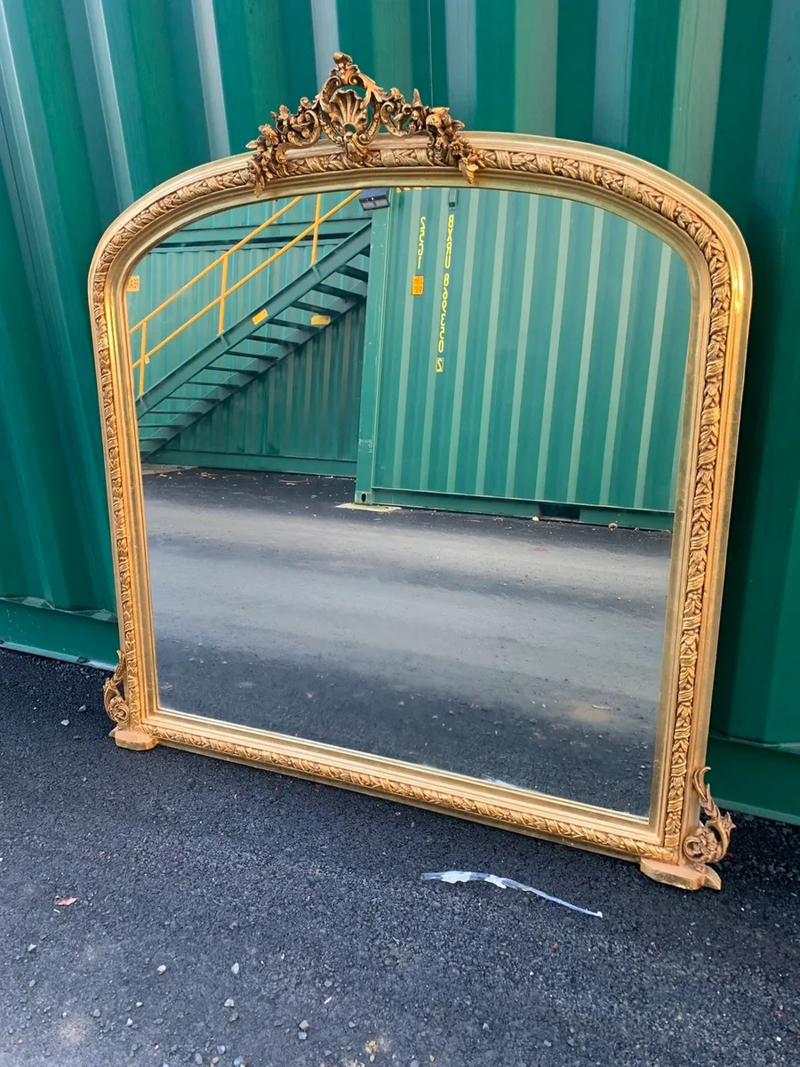 FRENCH SOLID WOOD GILTED MIRROR