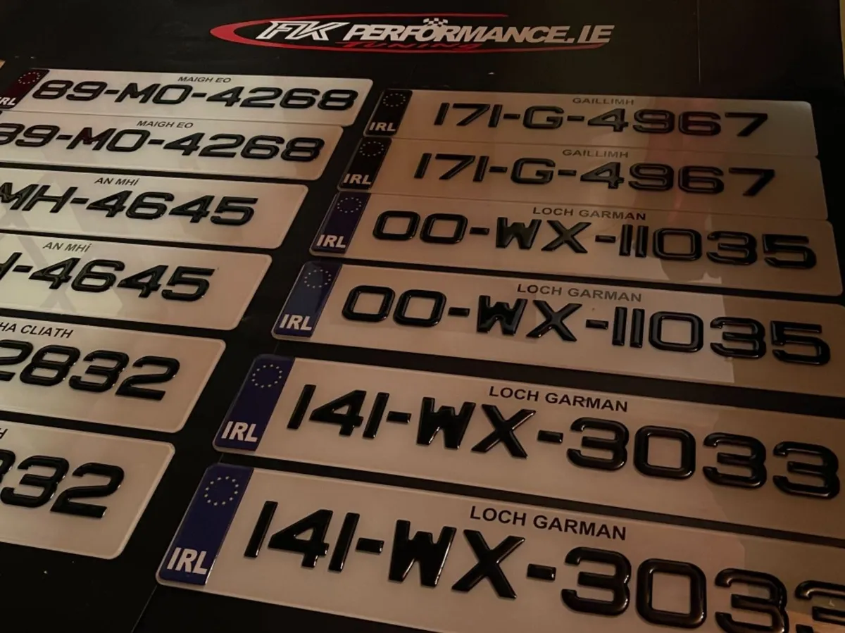 Nationwide delivery number plates & gel plates