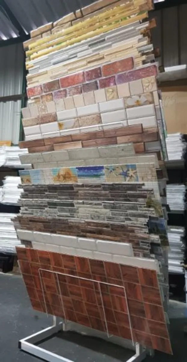 Tile,stone,brick Effect 3D PVC Wall panels