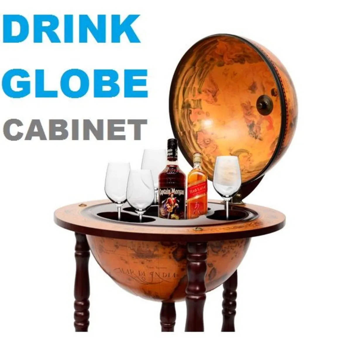 DRINKS TROLLEY GLOBE - Image 2