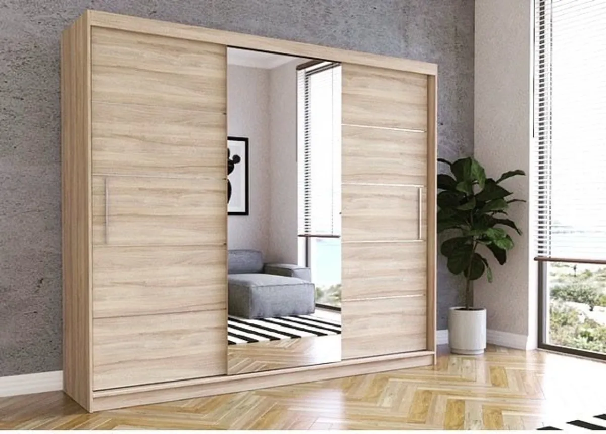 ALBA SLIDING WARDROBE WITH MIRROR 250CM - Image 2