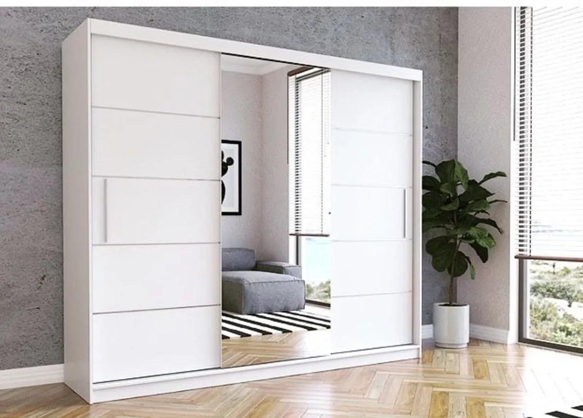 ALBA SLIDING WARDROBE WITH MIRROR 250CM - Image 1