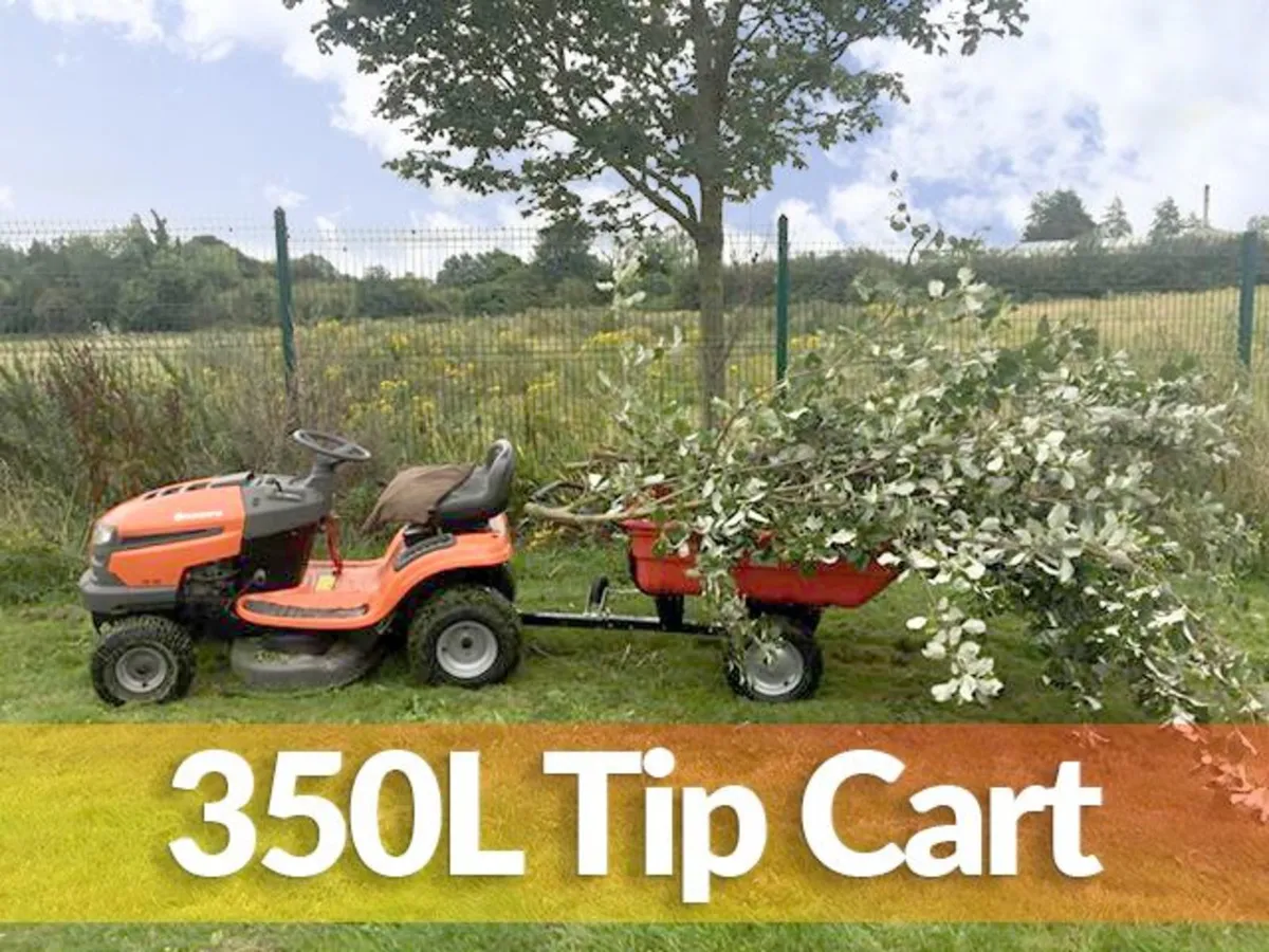 350L Tipping Cart (with mower attachment)