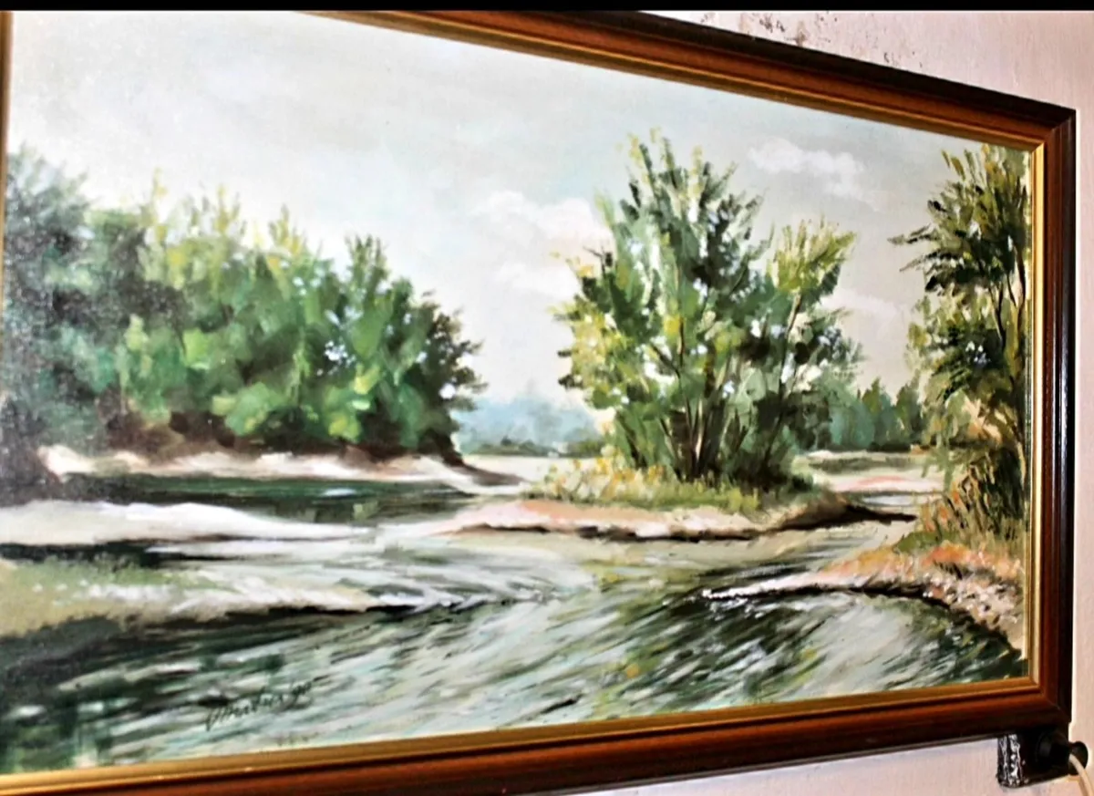 Large oil painting on canvas 1990 - Image 4