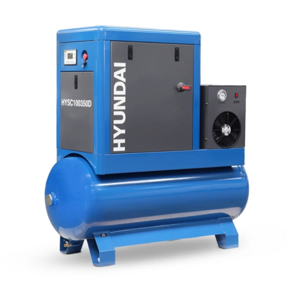 Hyundai 10hp 350 Litre Screw Compressor With Dryer - Image 1