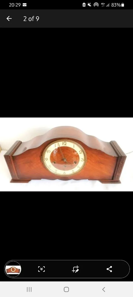 Marvelous art deco clock Gustav Becker