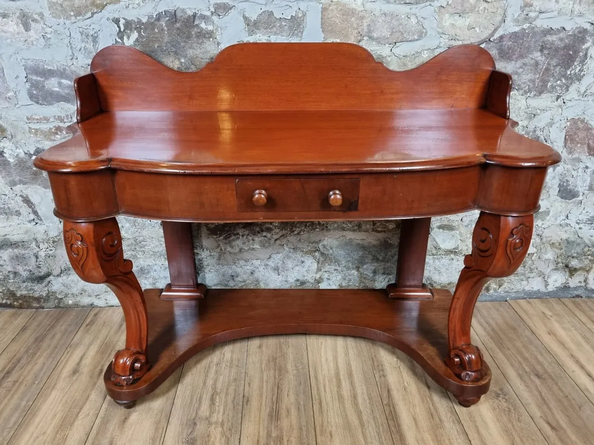 Victorian Mahogany Console Table- Circa 1860 - Image 1