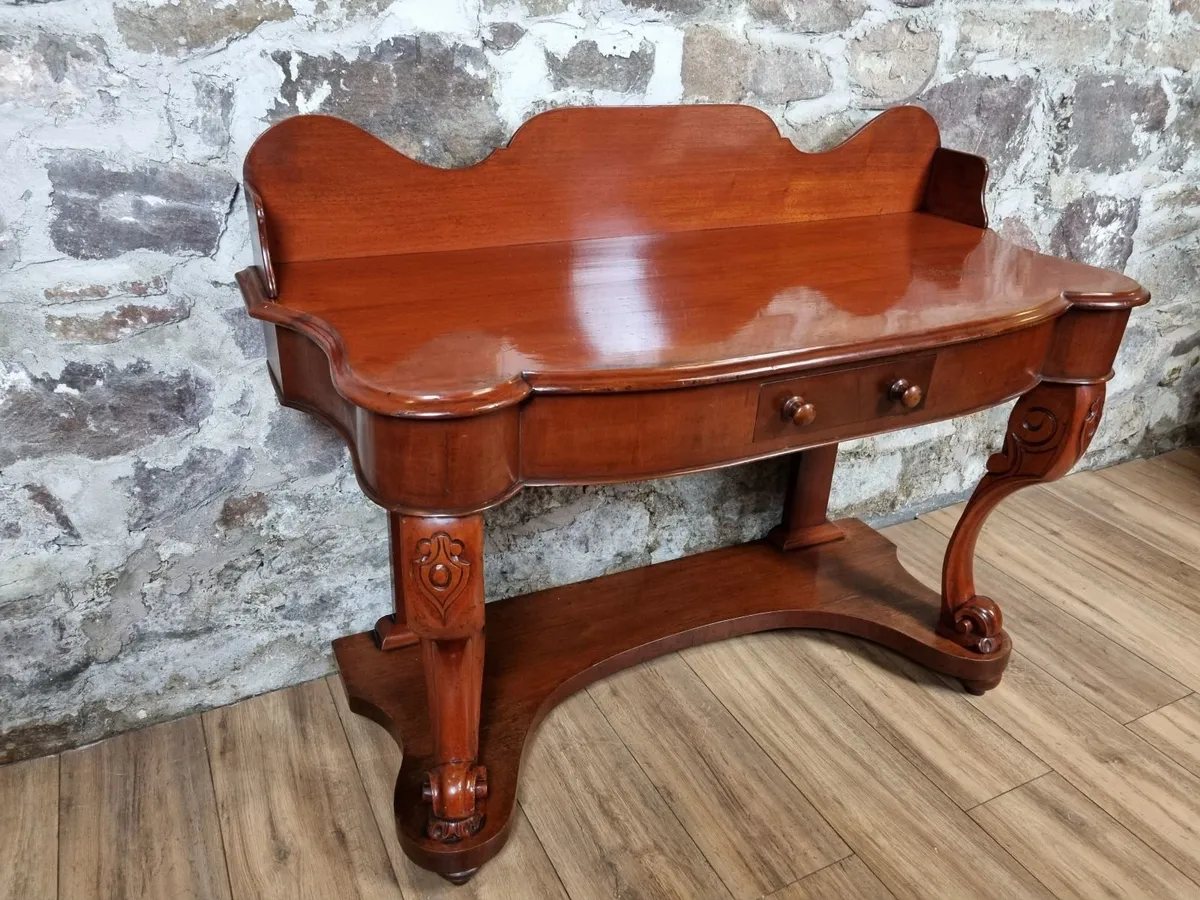 Victorian Mahogany Console Table- Circa 1860 - Image 3