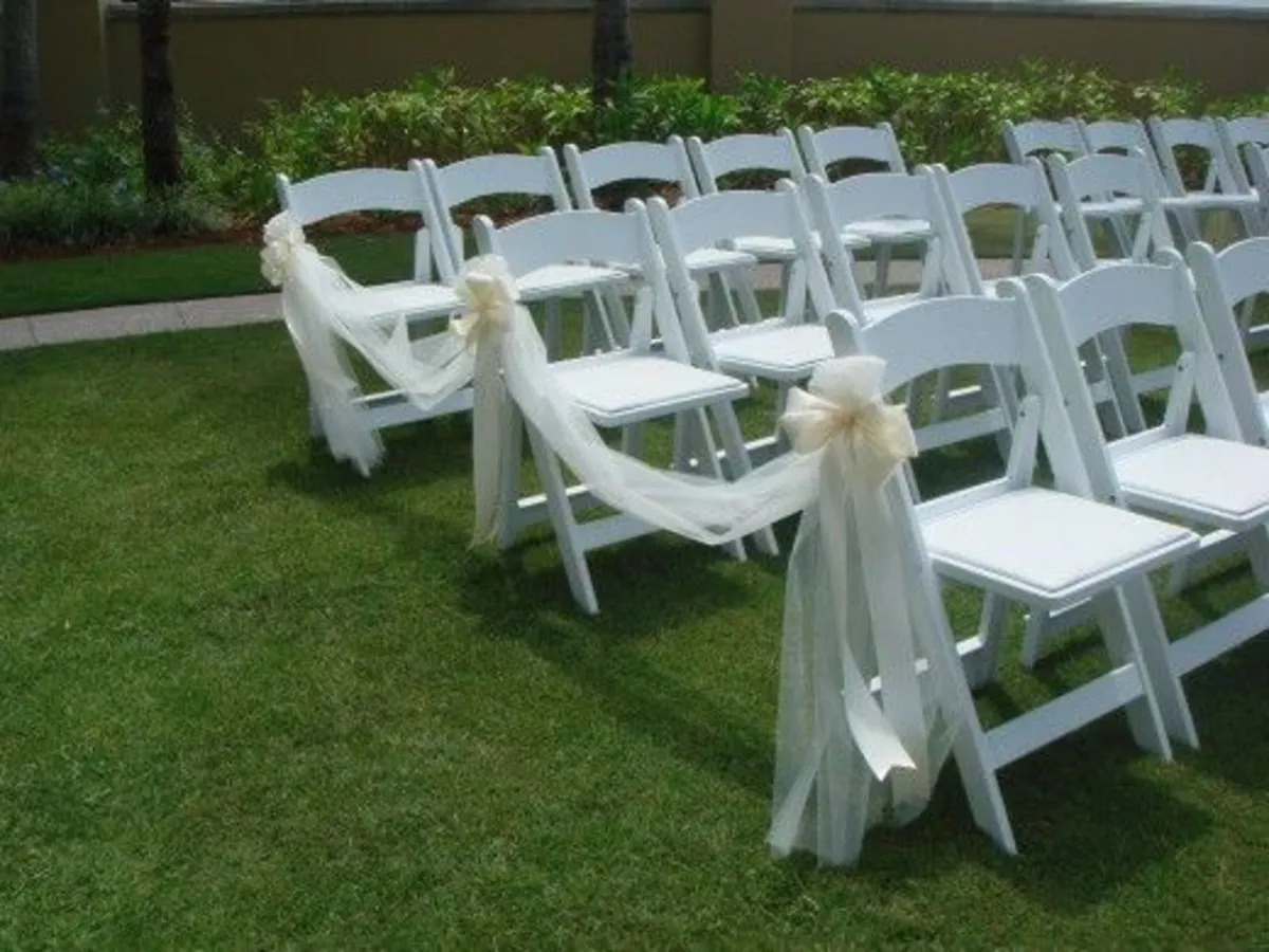 New Folding Padded Resin Chairs - Image 1