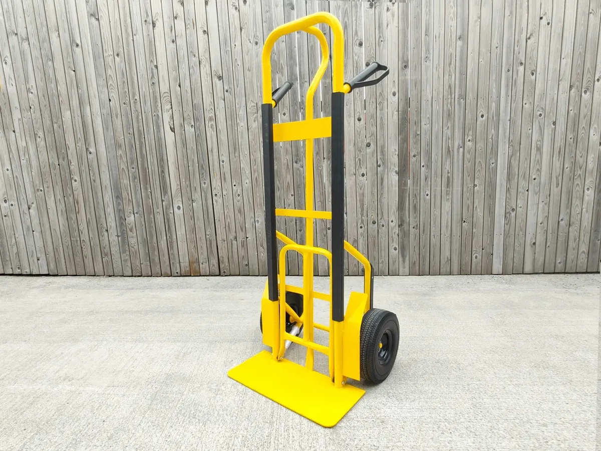 Industrial Hand Truck (Yellow) with extendable plate (300kg) - Image 1