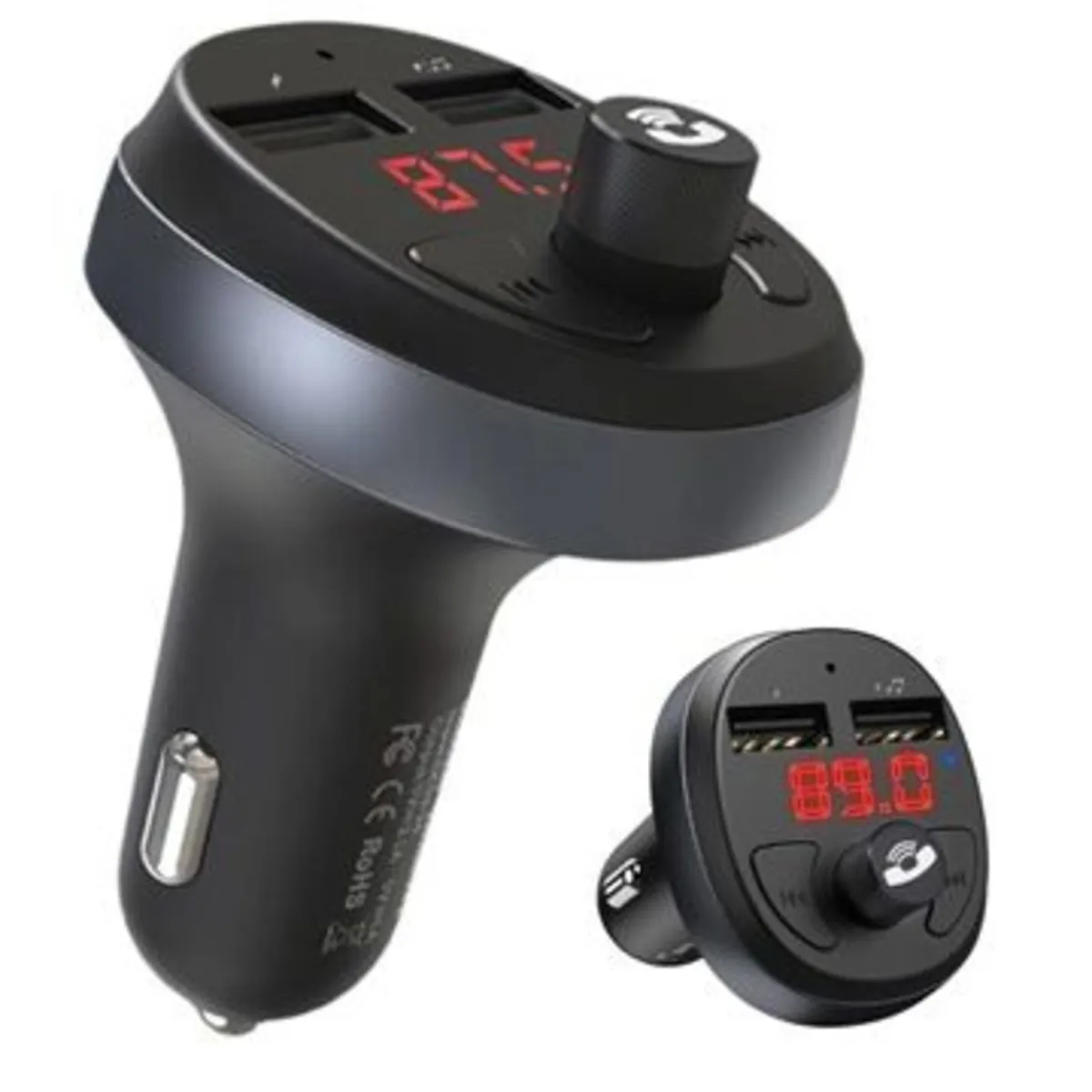 Hoco E41 Dual Usb Car Charger & Bluetooth Fm Transmitter - Image 1