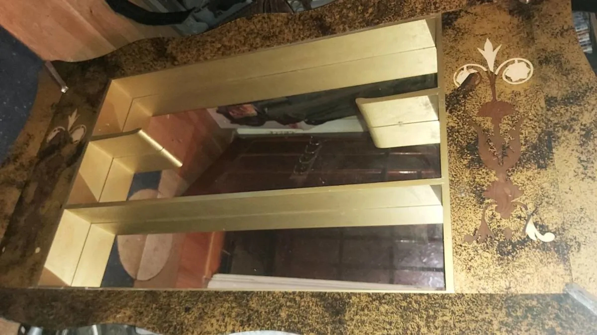 Original TURNER 60s shadow box mirror shelves - Image 3
