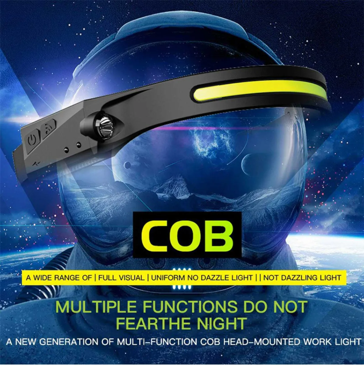 LED Headlamp, Headlight, Torch, USB Rechargeable - Image 2