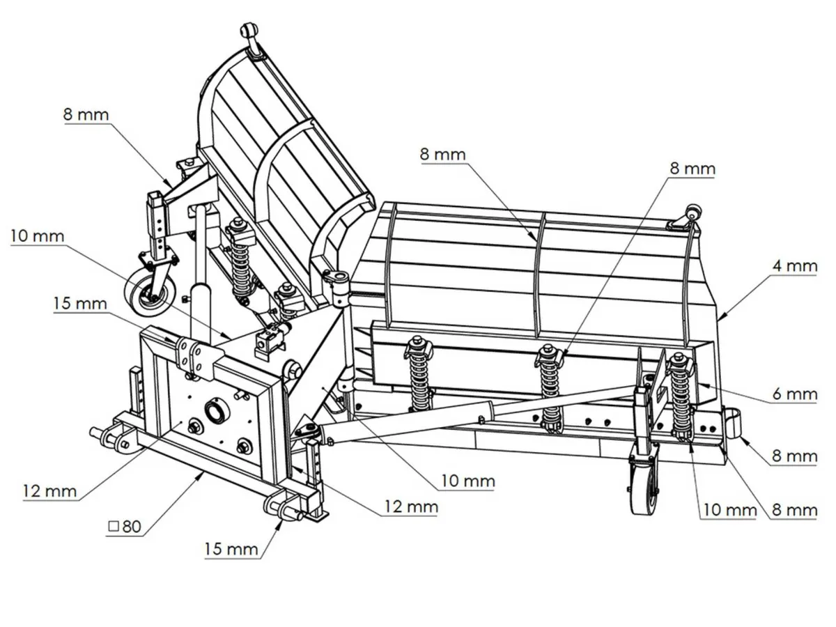 LNV-300 SNOWPLOUGH WITH 3 POINT LINKAGE CAT.2-3 - Image 4