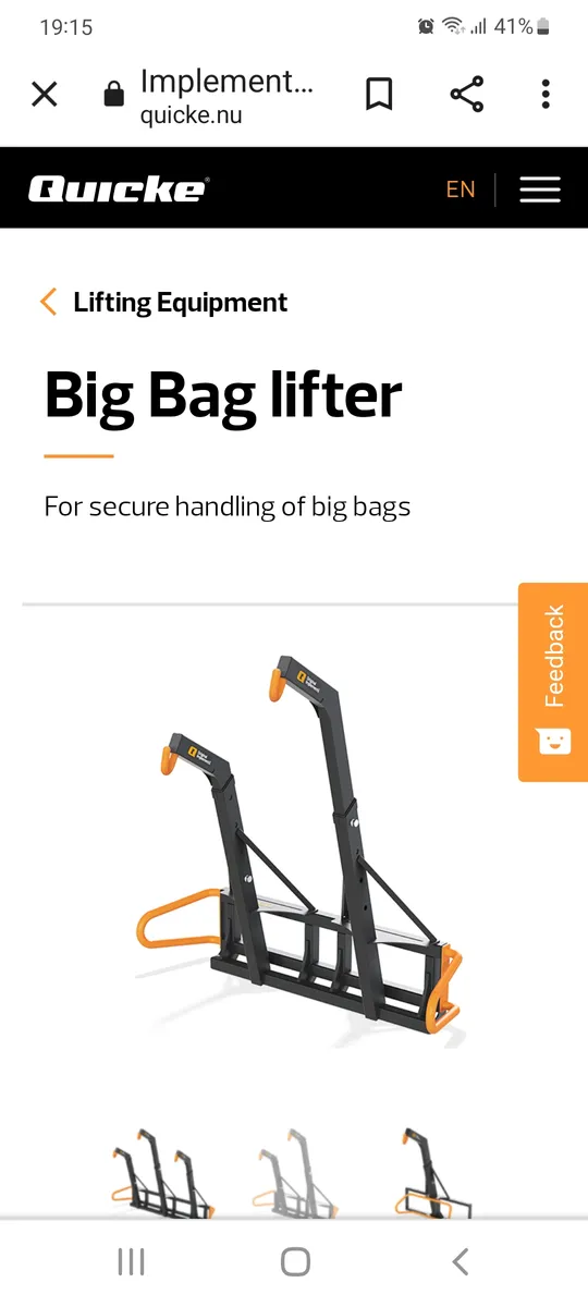 Quicke Big Bag lifters.  Safe.  Telescopic. - Image 1