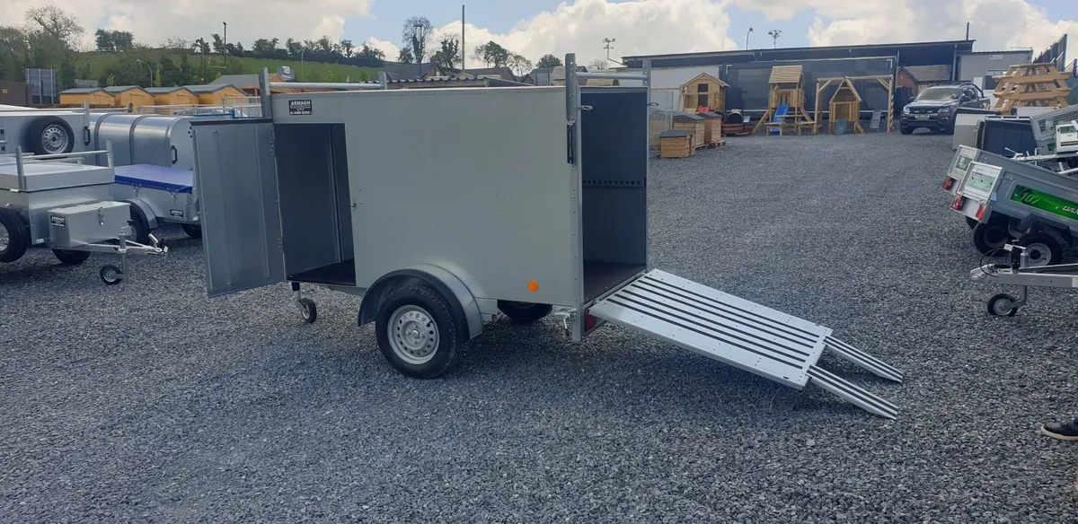 new 6x4 and 7x4ft galvanized box trailers