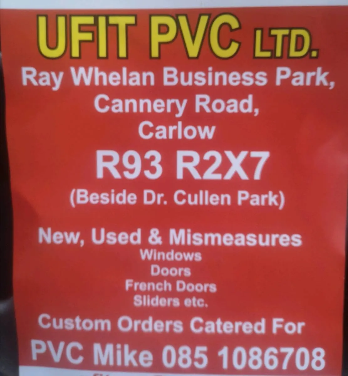 U-FIT PVC = CLOSING DOWN /RETIREMENT SALE NOW ON - Image 2