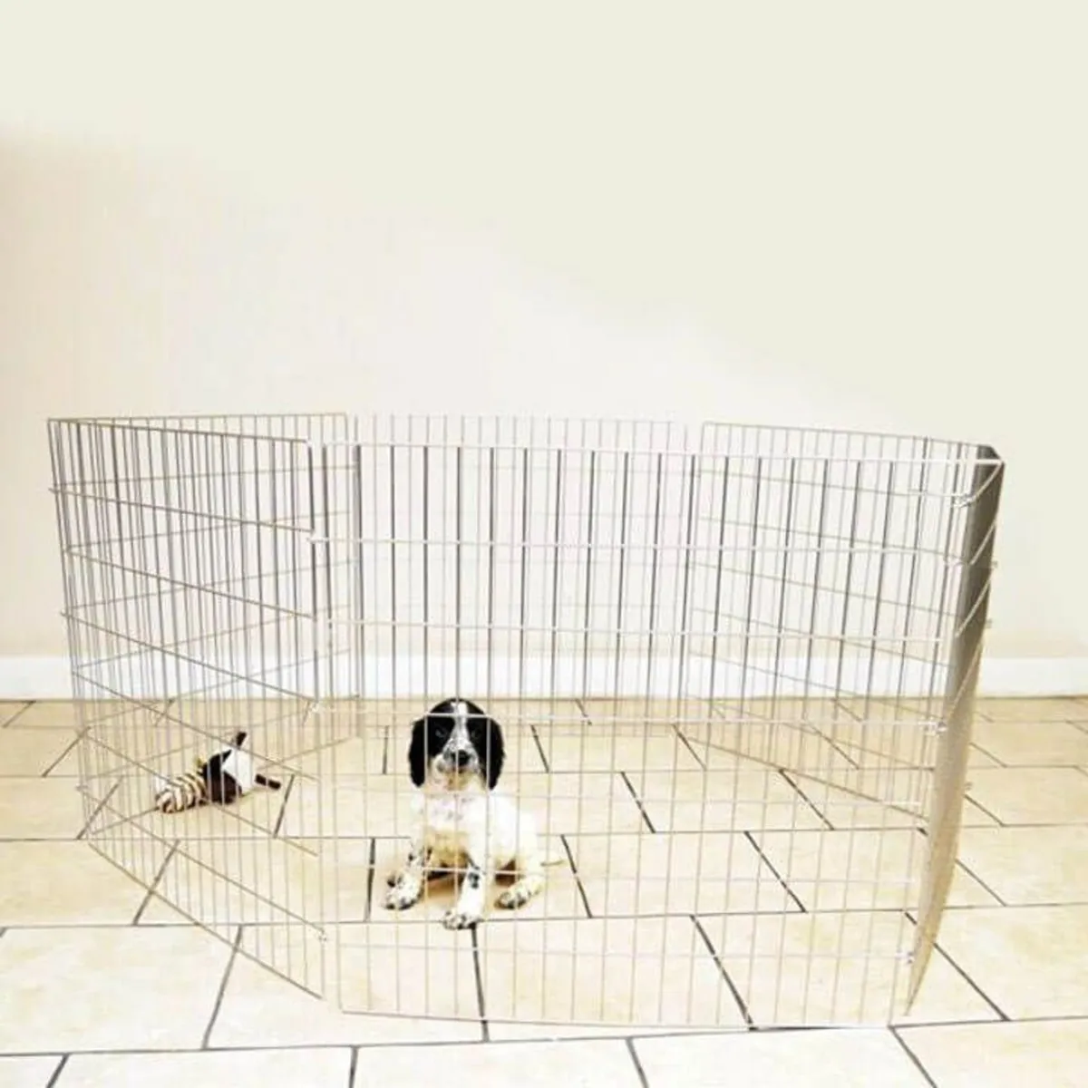 Rosewood hexagon puppy pen