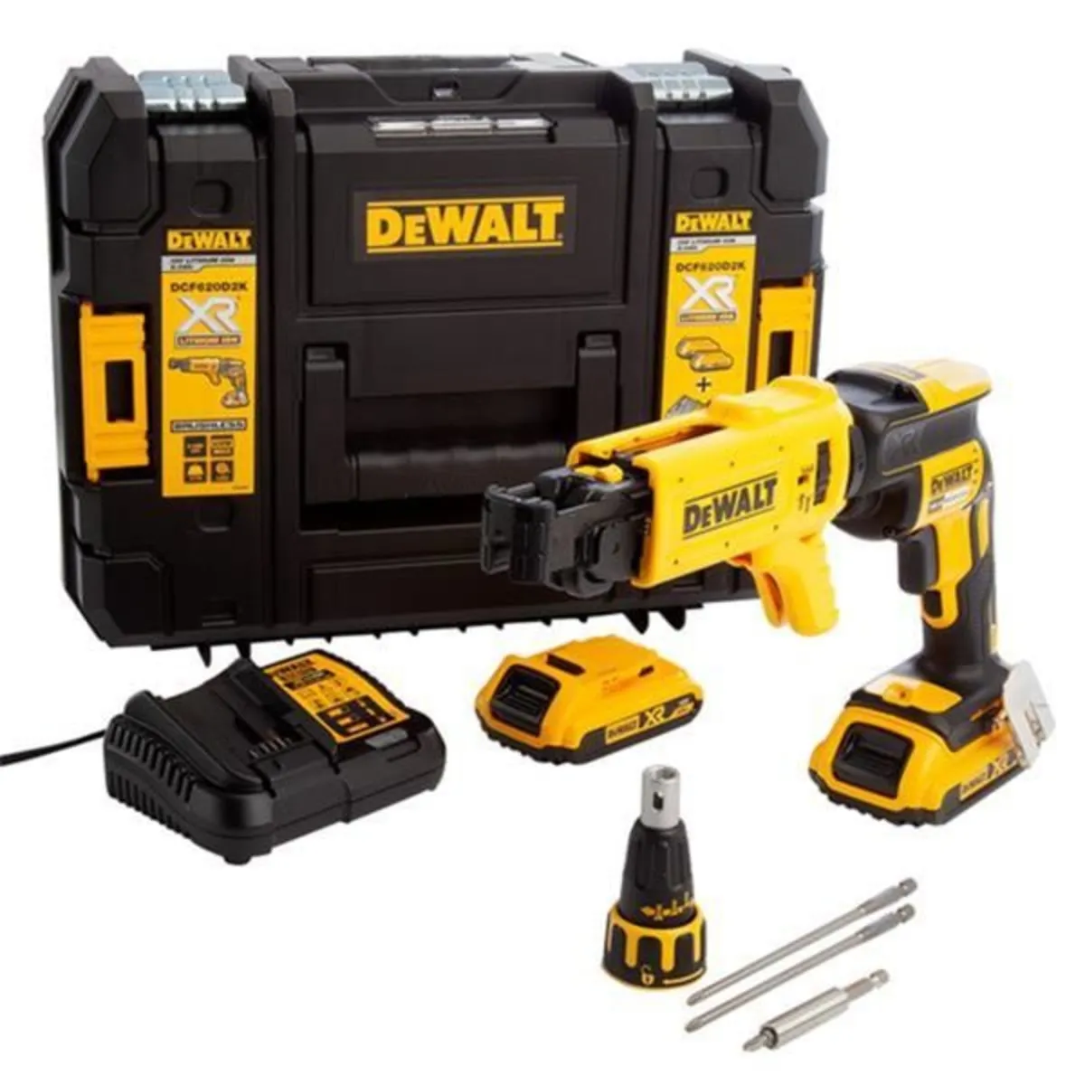 Dewaalt 18V Drywall Screwdriver & Batteries - Image 1