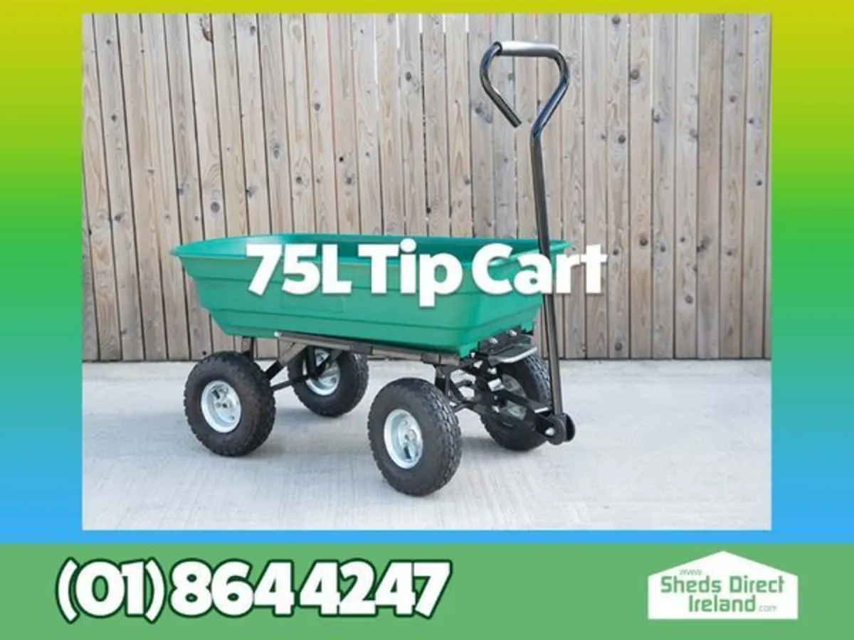 75L Garden Tipping Cart - Image 1