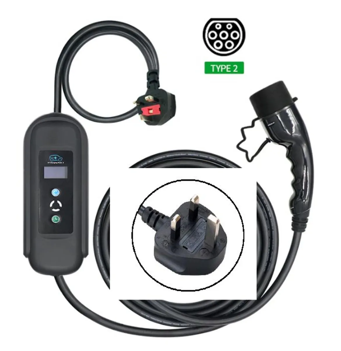 Electric Vehicle Charger, Granny Cable, We Deliver, Type 2