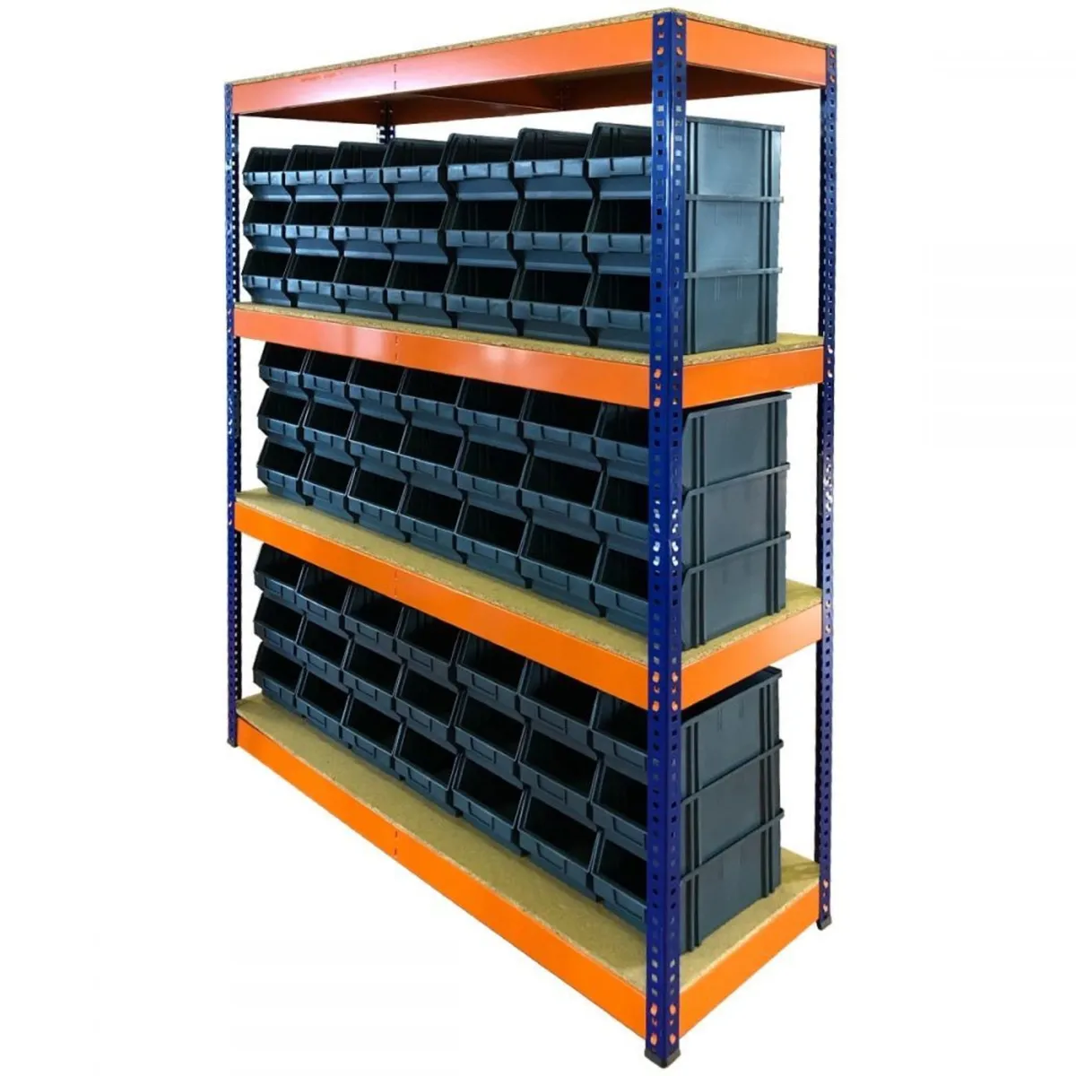Value Shelving 1900h x 1500w with 57 containers