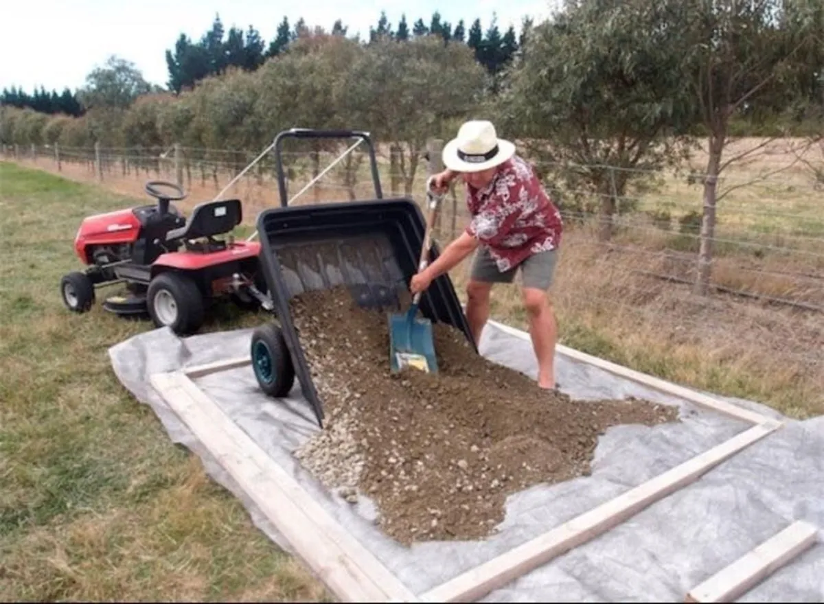 350L Tipping Garden Cart - Image 3