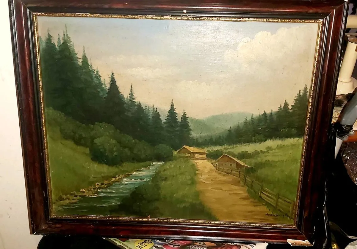 Mesterhazy-antique oil painting - Image 1