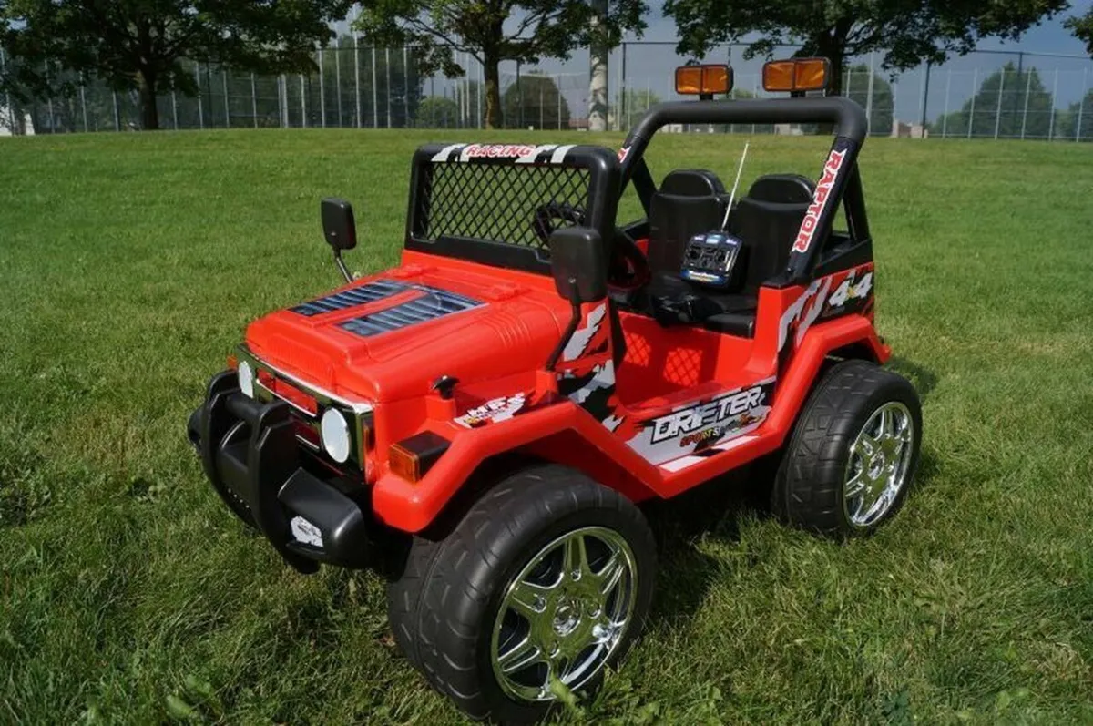 Drifter Raptor Powerful 12V Electric Ride on Jeep (Red) - Image 1