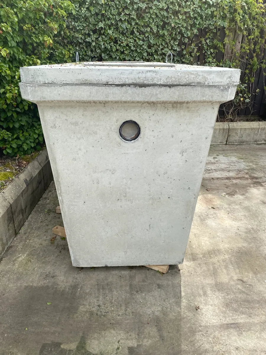 Large concrete water-effluent collection tank