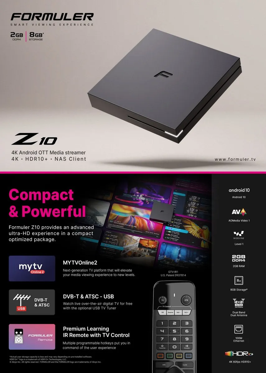 Formuler Z10 4K UHD Premium Android TV Box - Image 3