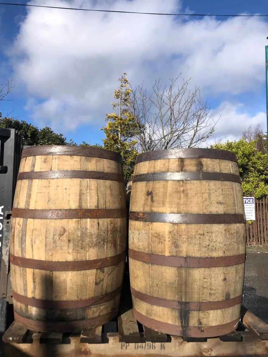 Oak Whiskey Barrels Full & Half barrels - Image 3