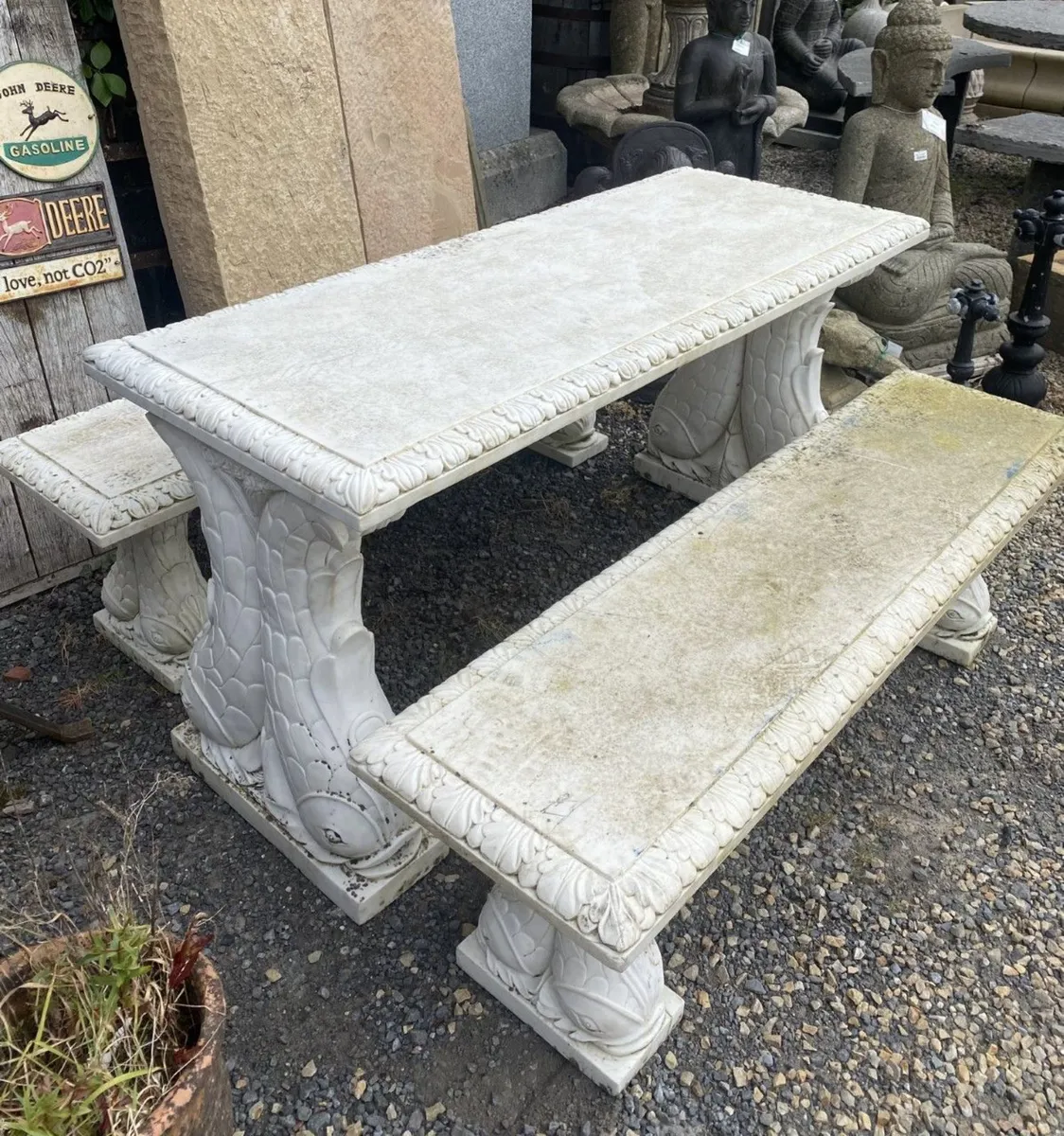 Marble Table and Benches