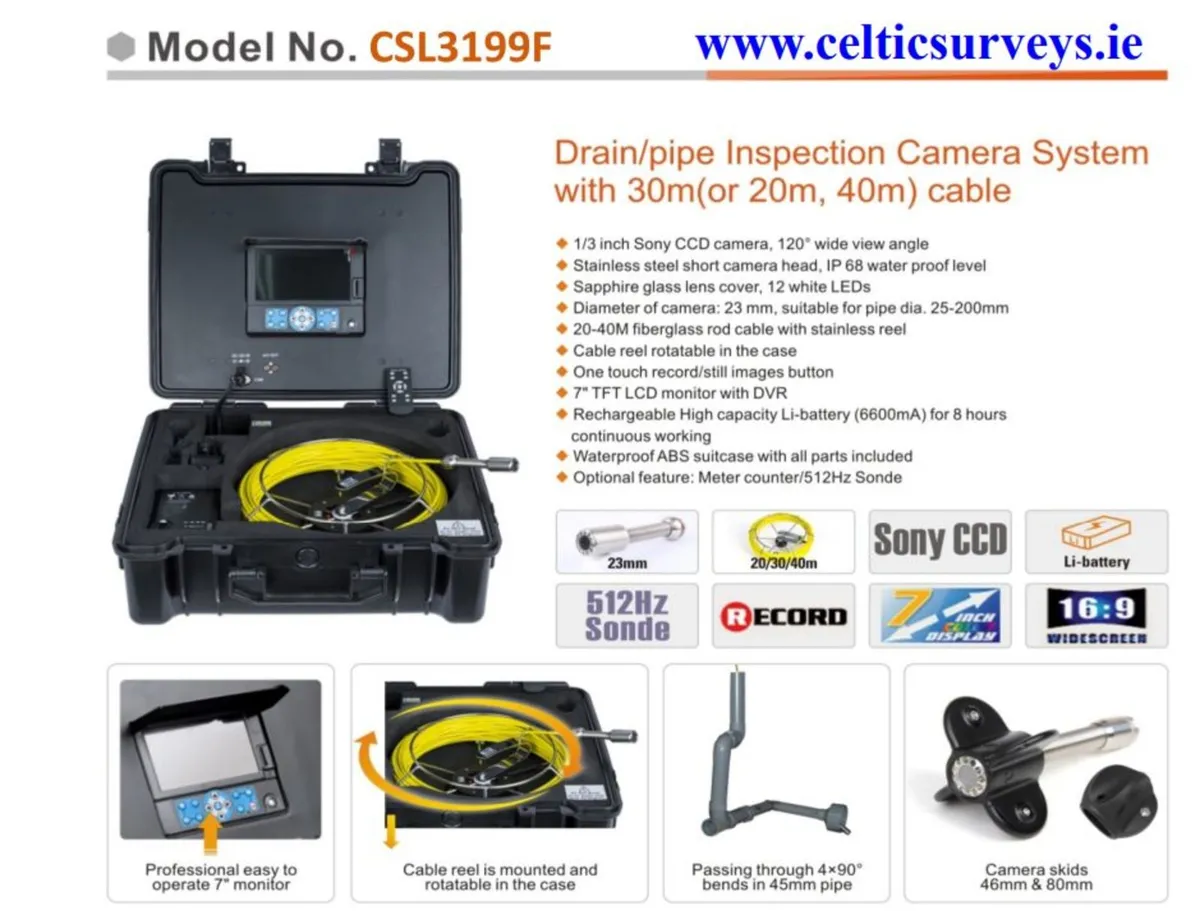 CSL3199FS-MC 30m Drain Inspection Camera - Image 2