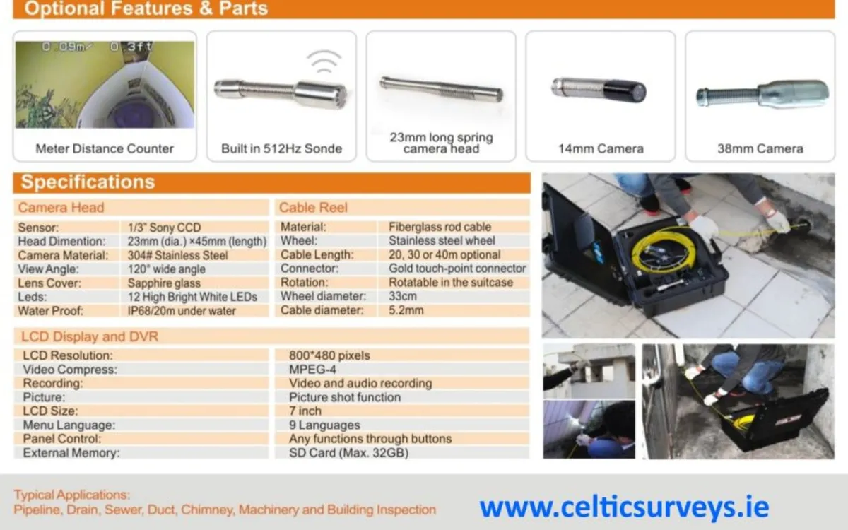 CSL3199FS-MC 30m Drain Inspection Camera - Image 3