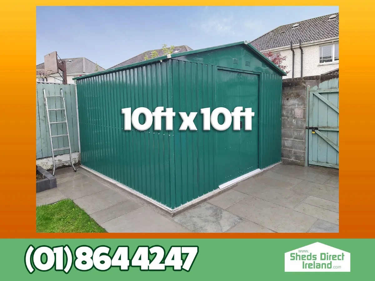 10ft x 10ft Steel Garden Shed